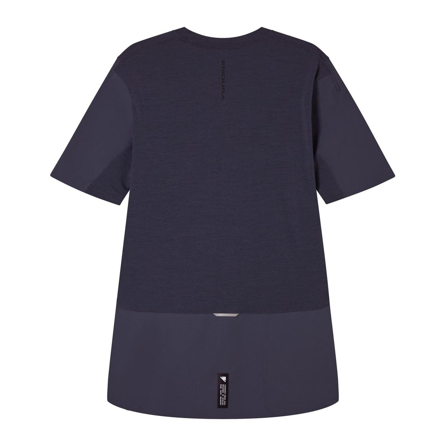 Carbon Grey - Back - Endura Mens All Track Merino Blend Short-Sleeved T-Shirt