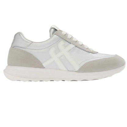 Silver - Front - Fit Flop Womens-Ladies Suede Low Cut Trainers