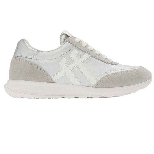 Silver - Front - Fit Flop Womens-Ladies Suede Low Cut Trainers