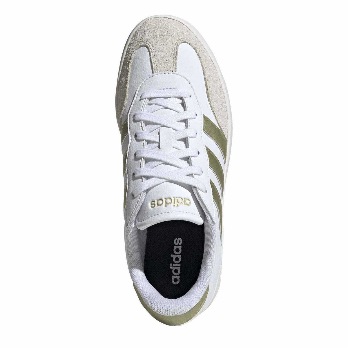 White-Gold - Lifestyle - Adidas Mens Barreda 3 Stripes Low Platform Trainers