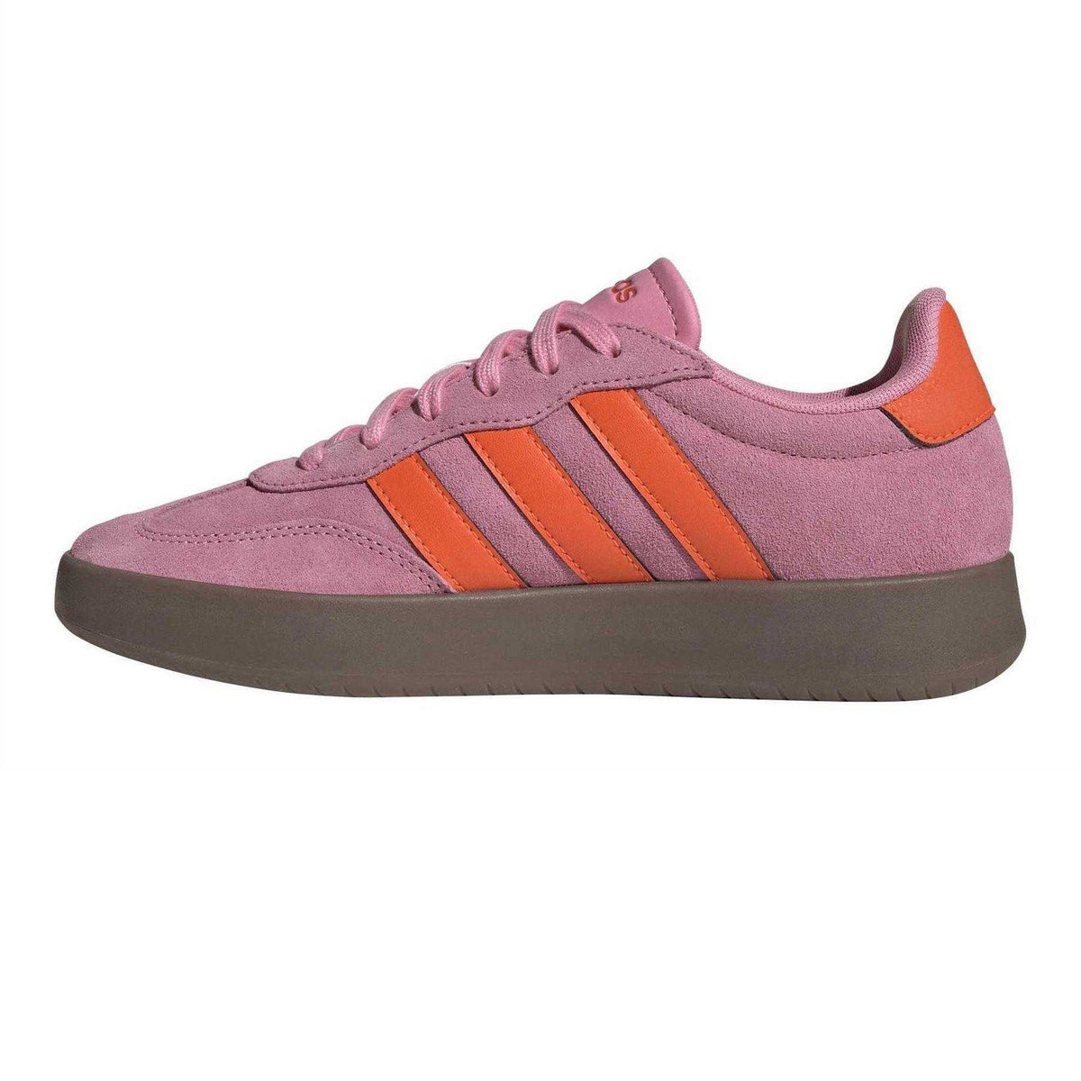 Bliss Pink - Side - Adidas Mens Barreda 3 Stripes Low Platform Trainers