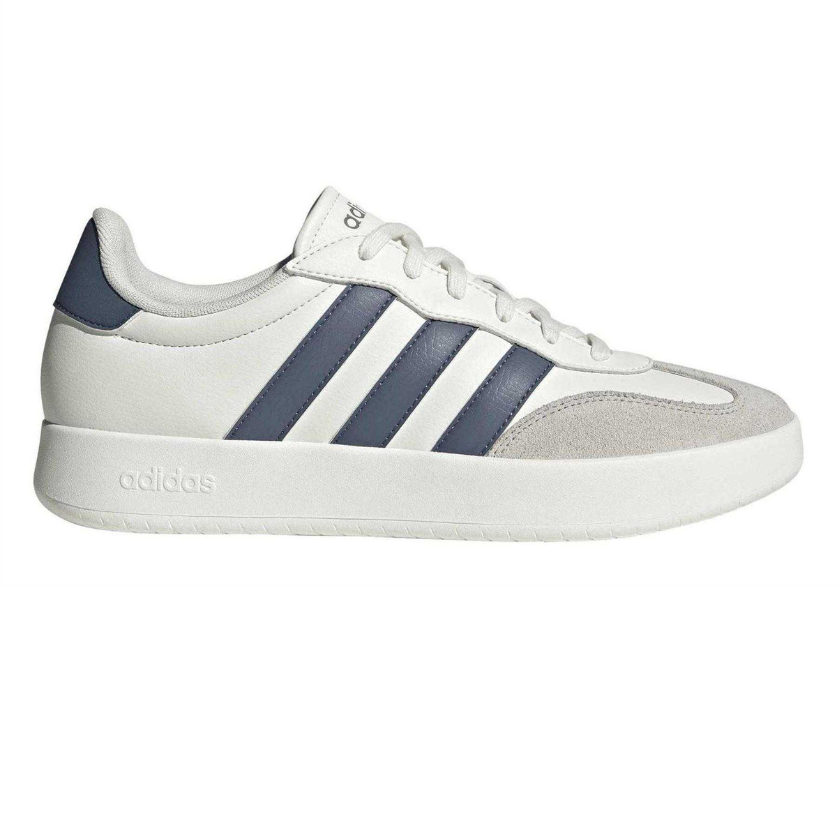 Off White - Front - Adidas Mens Barreda 3 Stripes Low Platform Trainers