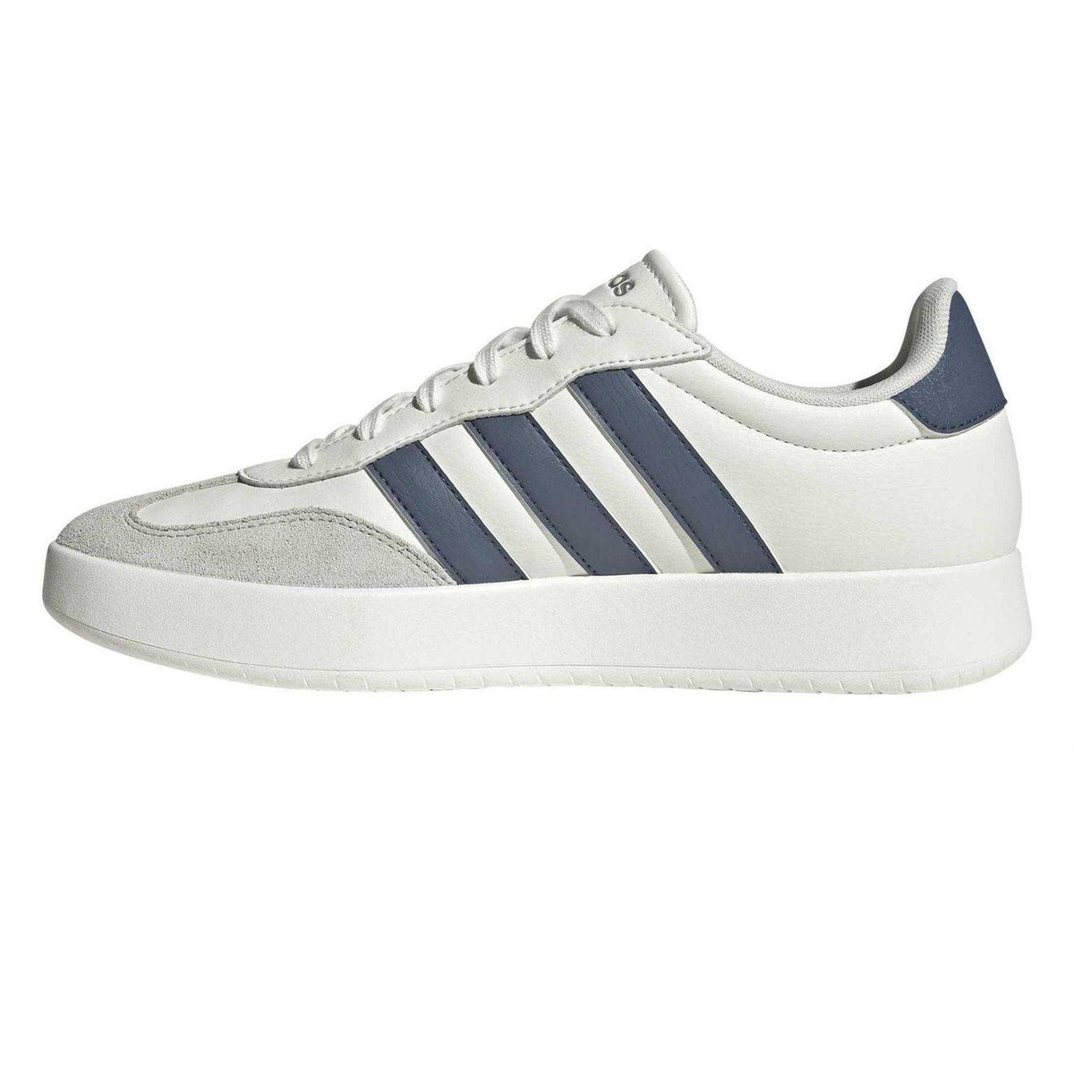 Off White - Side - Adidas Mens Barreda 3 Stripes Low Platform Trainers