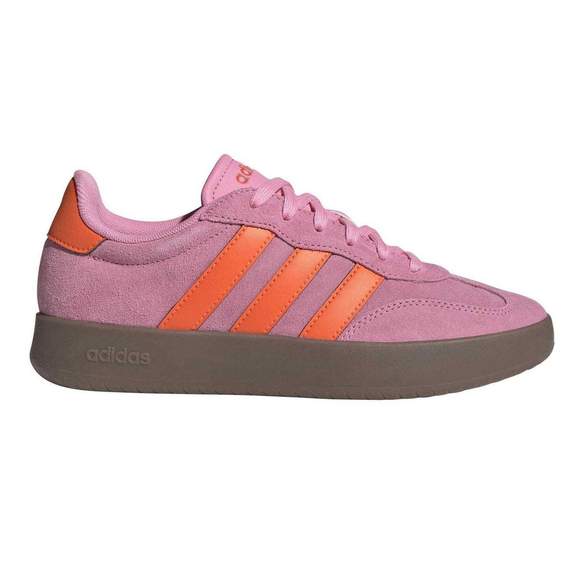 Bliss Pink - Front - Adidas Mens Barreda 3 Stripes Low Platform Trainers