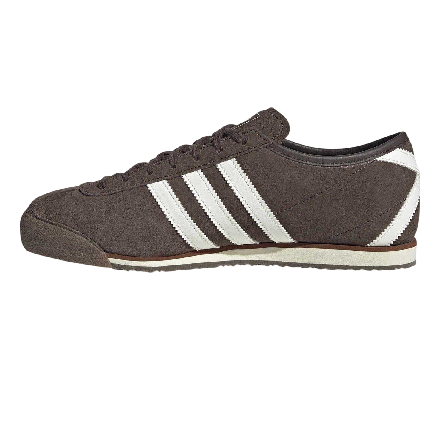 Brown-Off White - Side - Adidas Womens-Ladies Italia 70s Suede Trainers