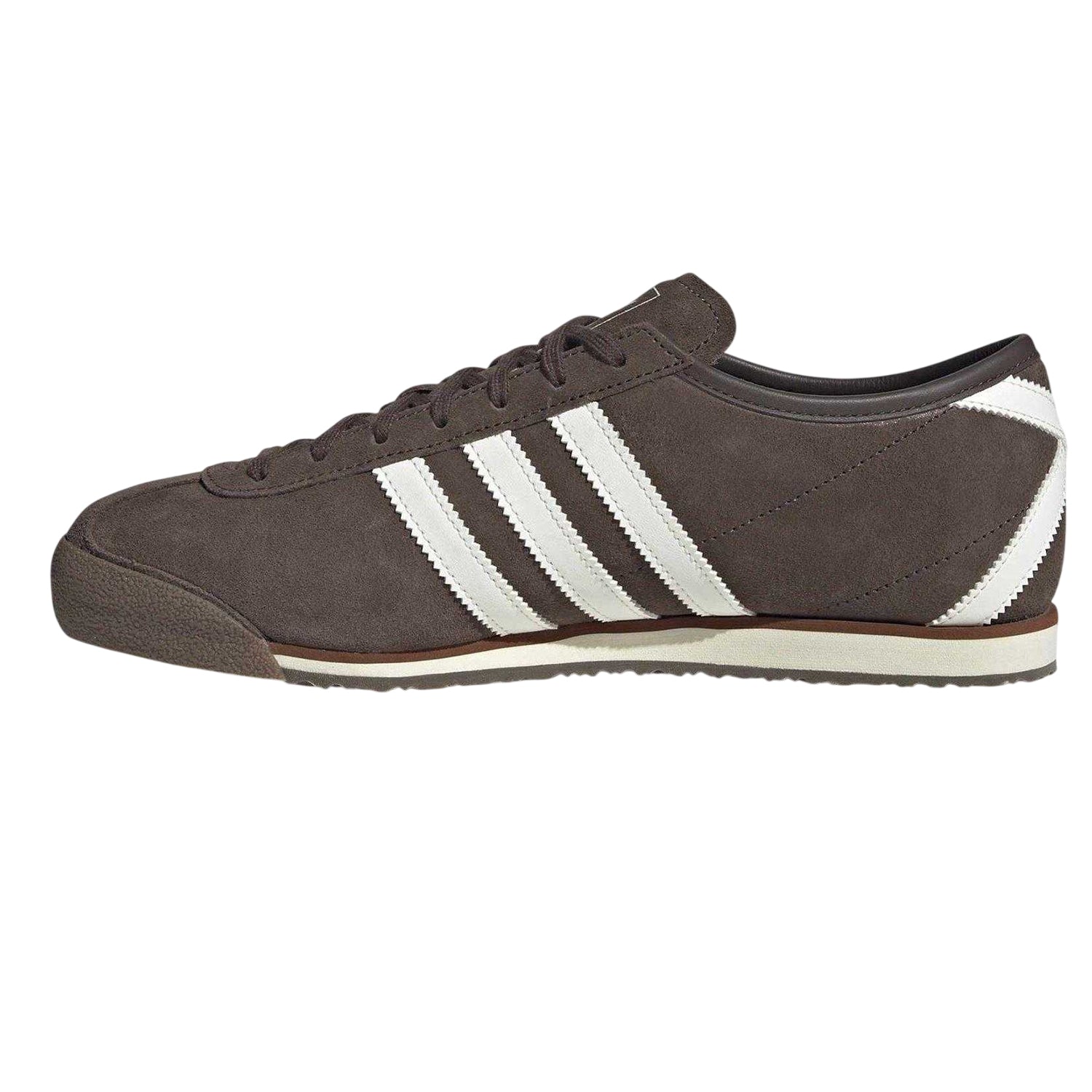 Brown-Off White - Side - Adidas Womens-Ladies Italia 70s Suede Trainers