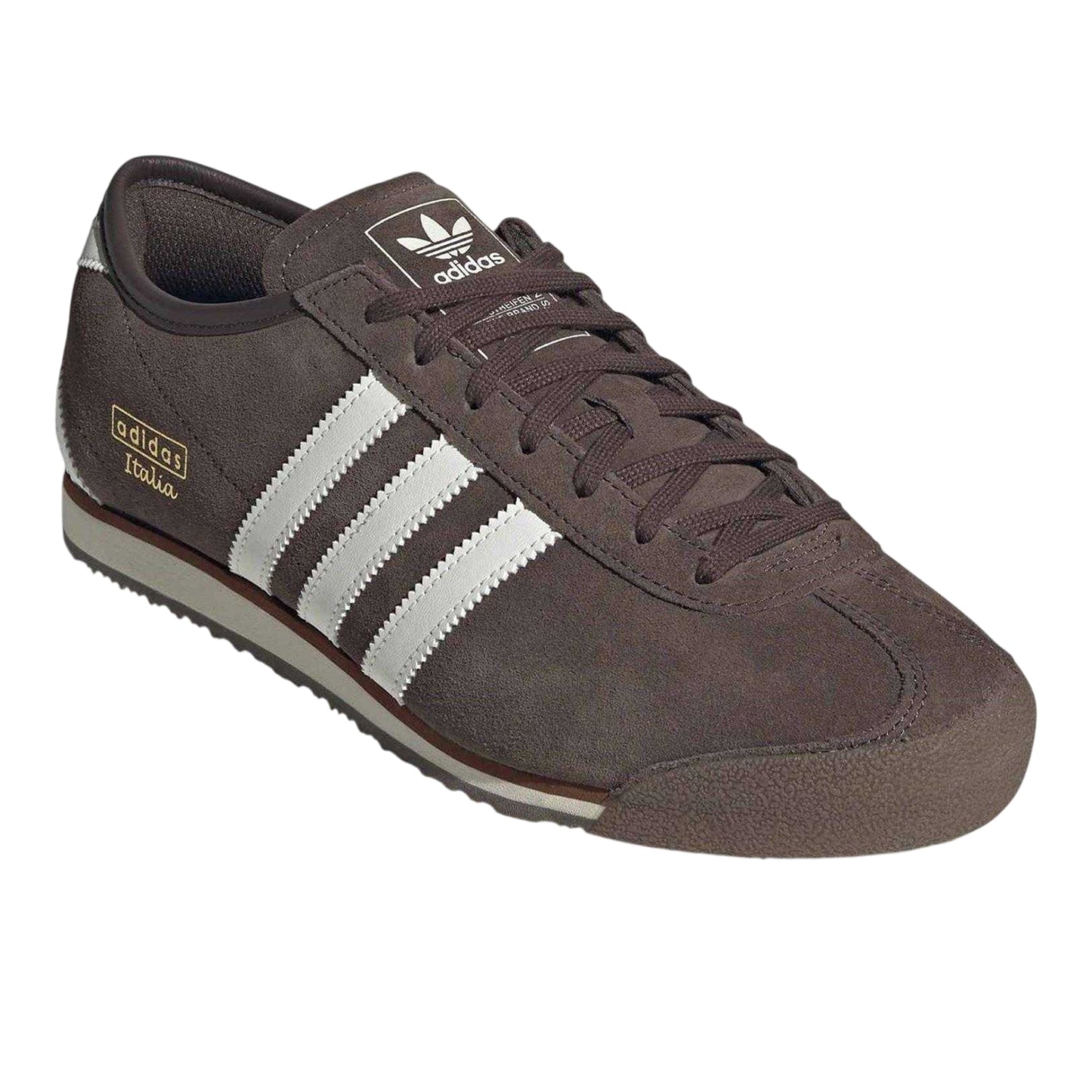 Brown-Off White - Pack Shot - Adidas Womens-Ladies Italia 70s Suede Trainers