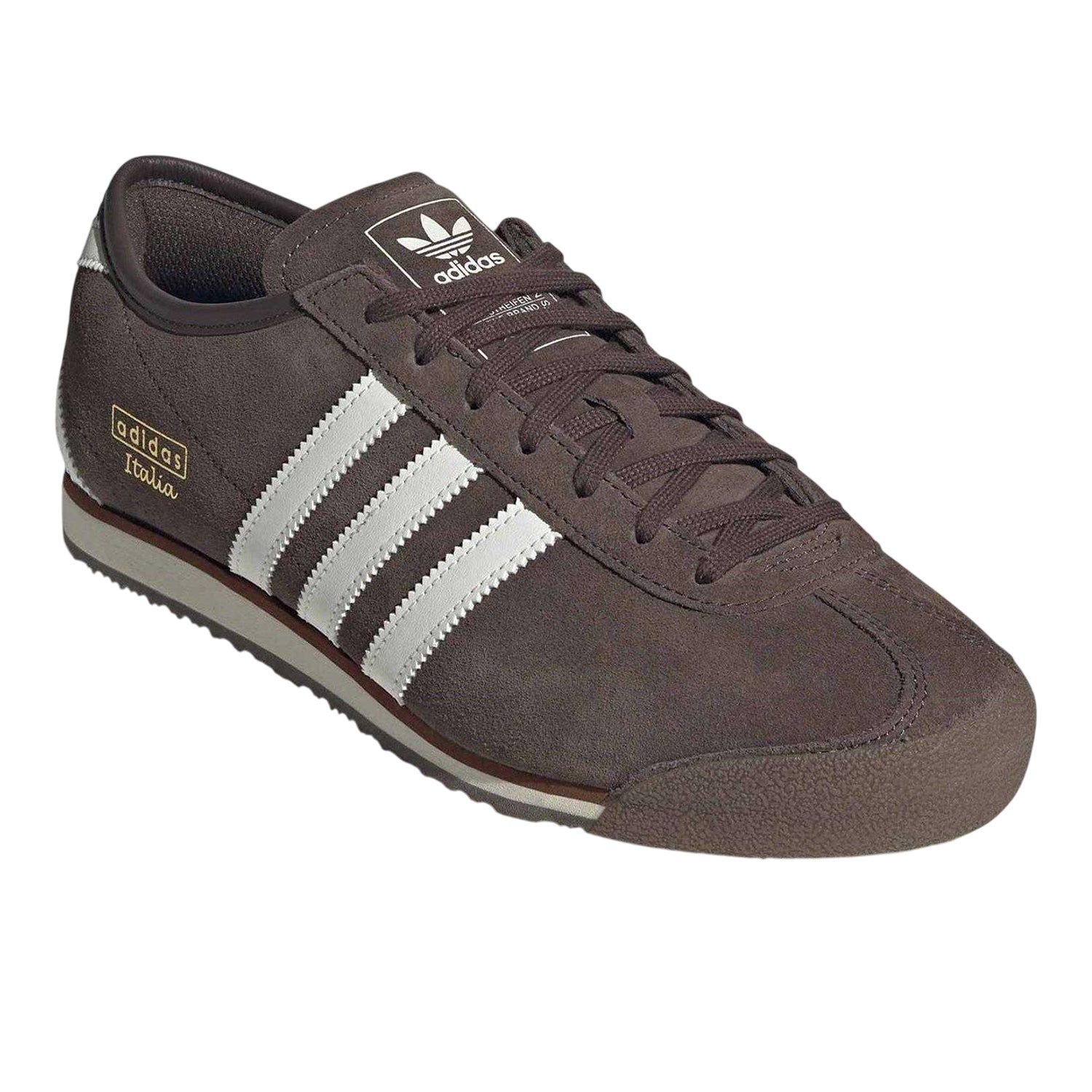 Brown-Off White - Pack Shot - Adidas Womens-Ladies Italia 70s Suede Trainers