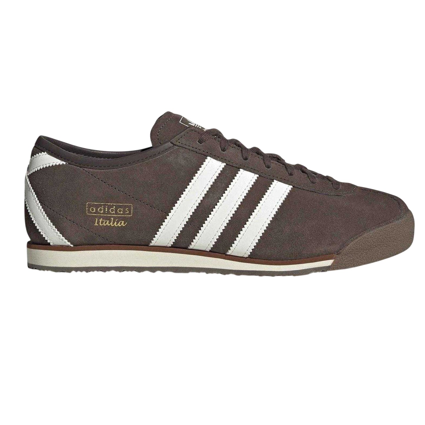 Brown-Off White - Front - Adidas Womens-Ladies Italia 70s Suede Trainers