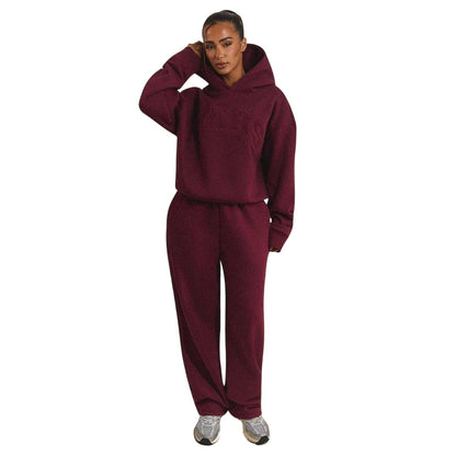 Wine - Pack Shot - Mars The Label Womens-Ladies Straight Leg Joggers