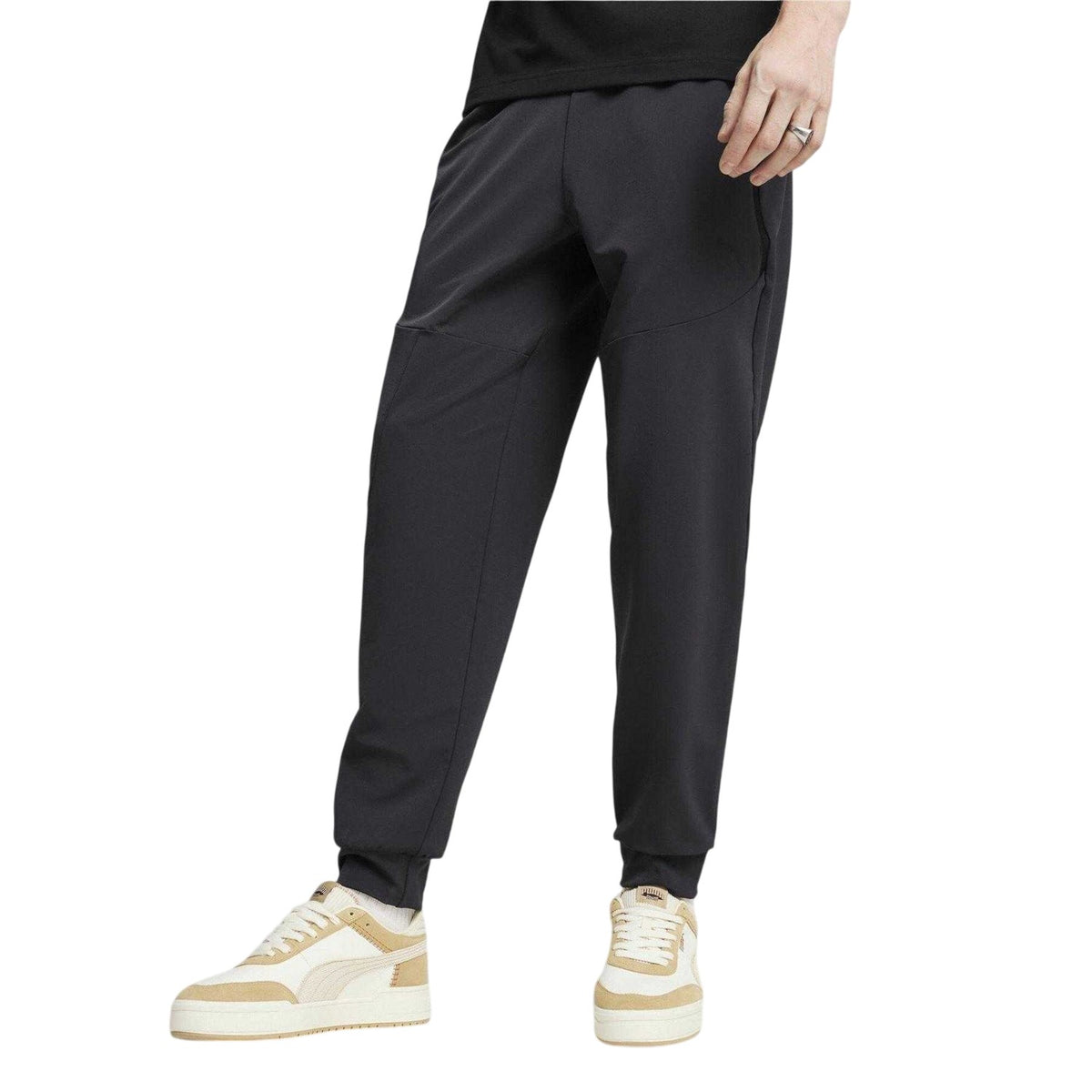 Puma Black - Lifestyle - Puma Mens Zipped Joggers