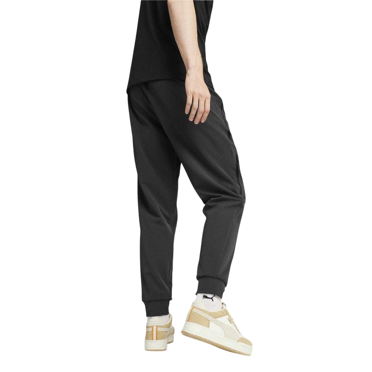 Puma Black - Pack Shot - Puma Mens Zipped Joggers