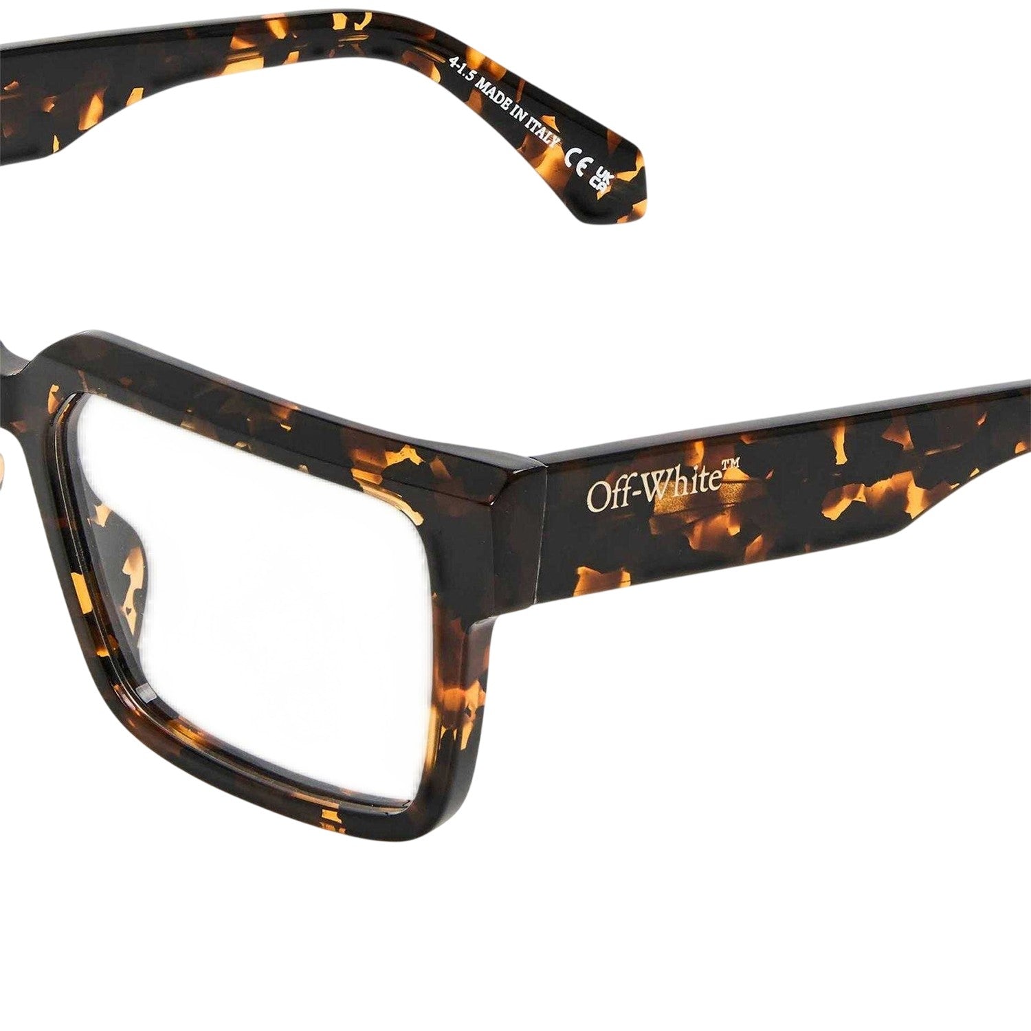 Dark Havana Brown - Side - Off White Unisex Adult Style 8m Tortoise Shell Sunglasses