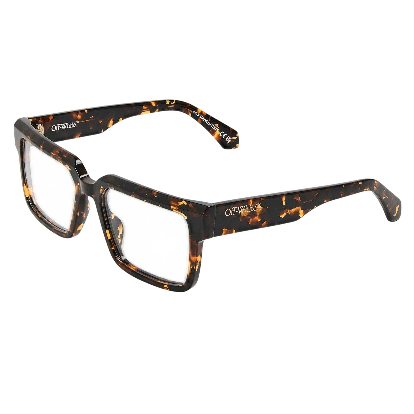 Dark Havana Brown - Front - Off White Unisex Adult Style 8m Tortoise Shell Sunglasses