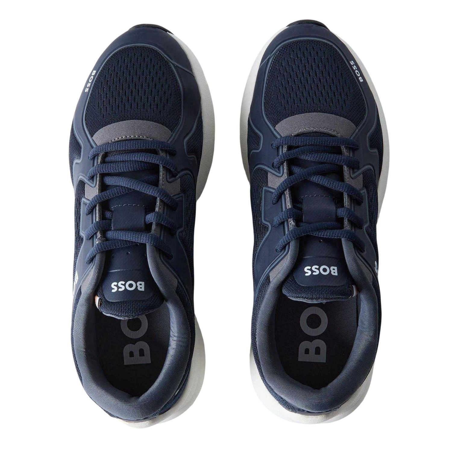 Blue - Side - Boss Womens-Ladies Owen Runn Trainers