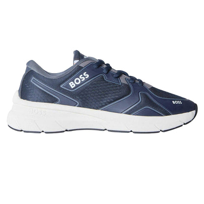 Blue - Front - Boss Womens-Ladies Owen Runn Trainers