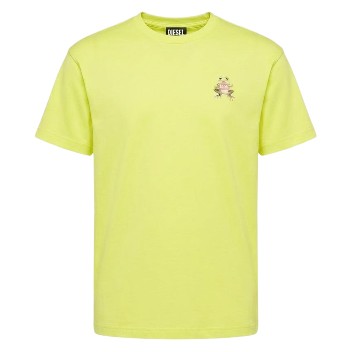Yellow - Front - Diesel Mens T-Norm Frog T-Shirt