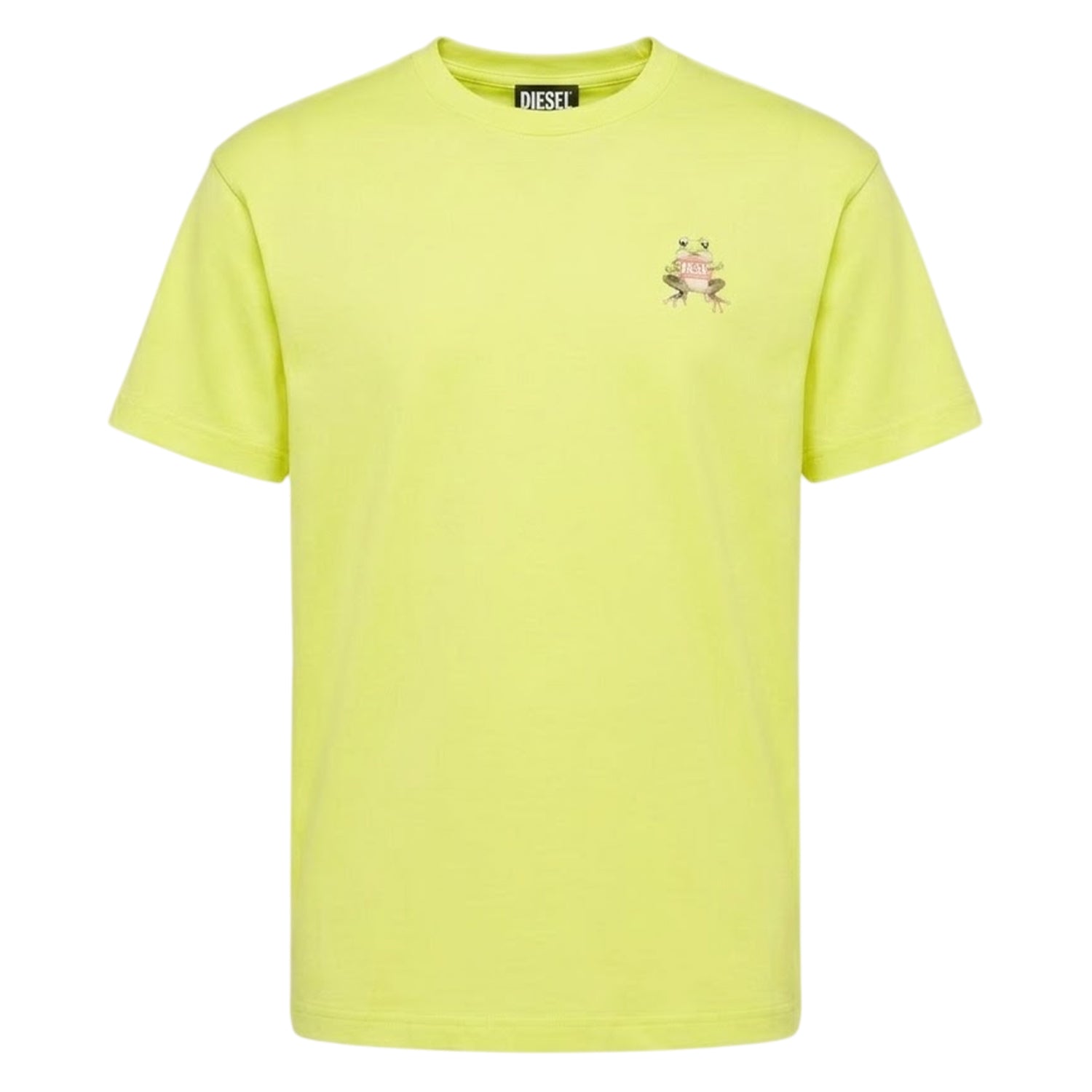 Yellow - Front - Diesel Mens T-Norm Frog T-Shirt