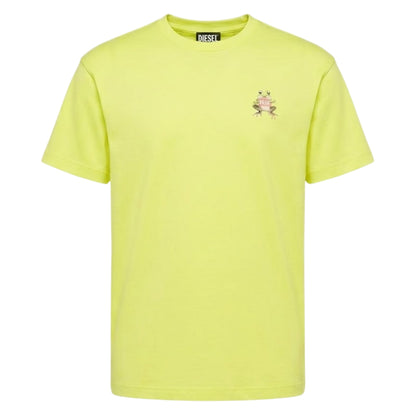 Yellow - Front - Diesel Mens T-Norm Frog T-Shirt