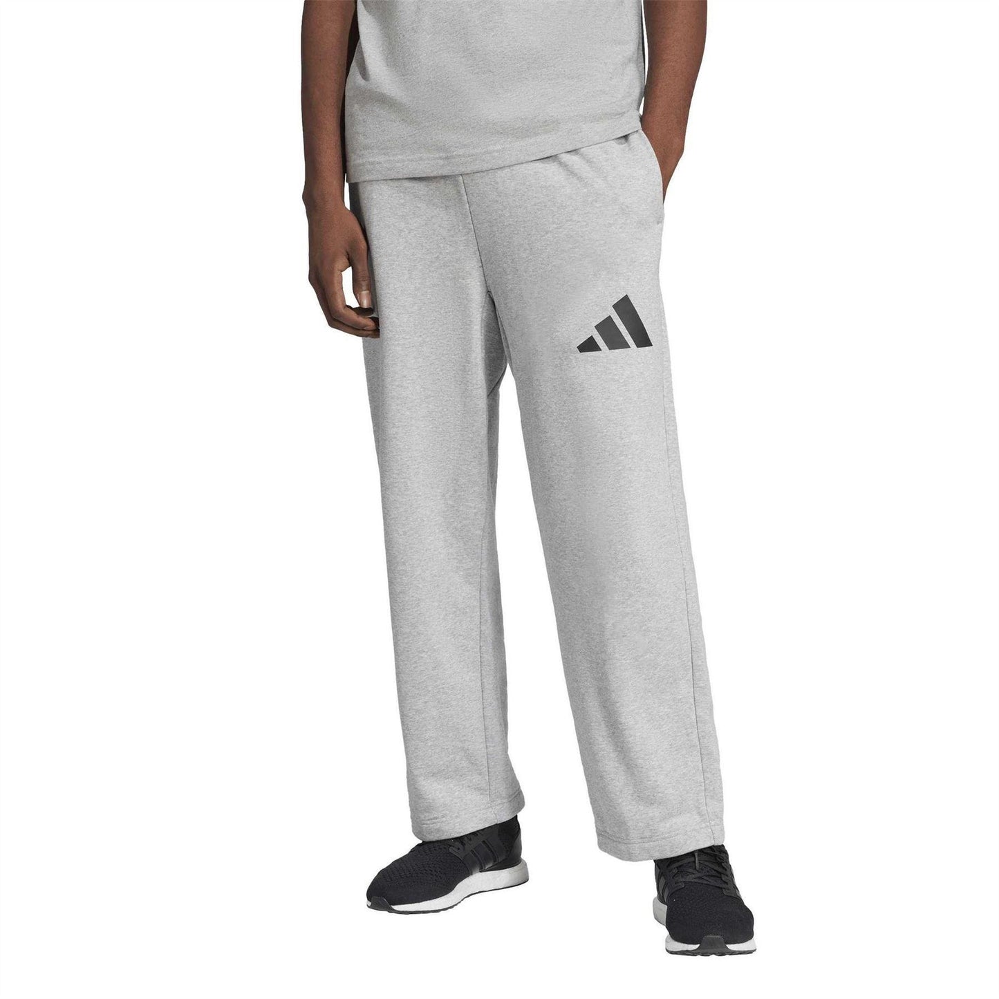 Medium Heather Grey - Pack Shot - Adidas Mens Joggers