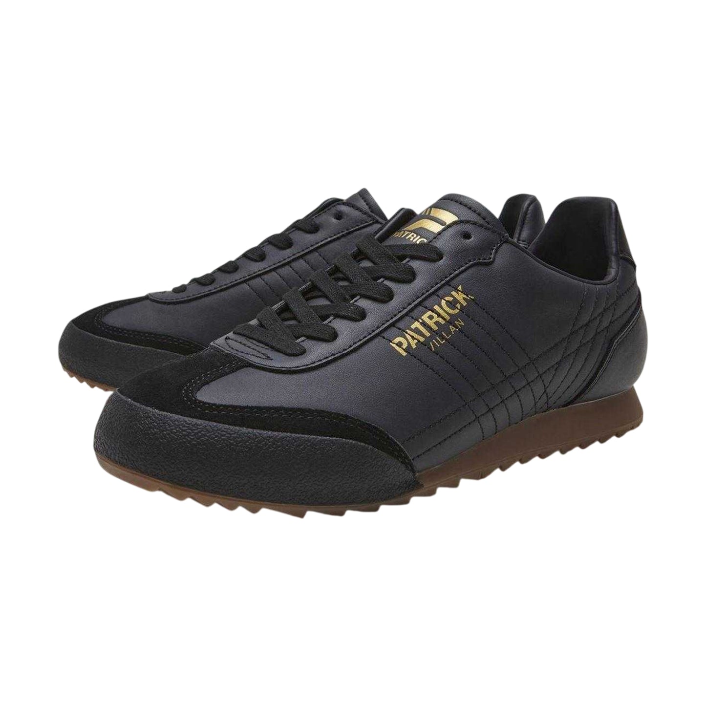 Black - Lifestyle - Patrick Mens Villan Leather Trainers