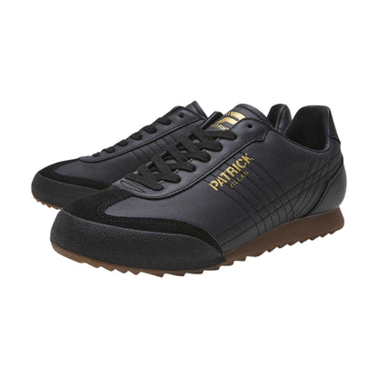 Black - Lifestyle - Patrick Mens Villan Leather Trainers