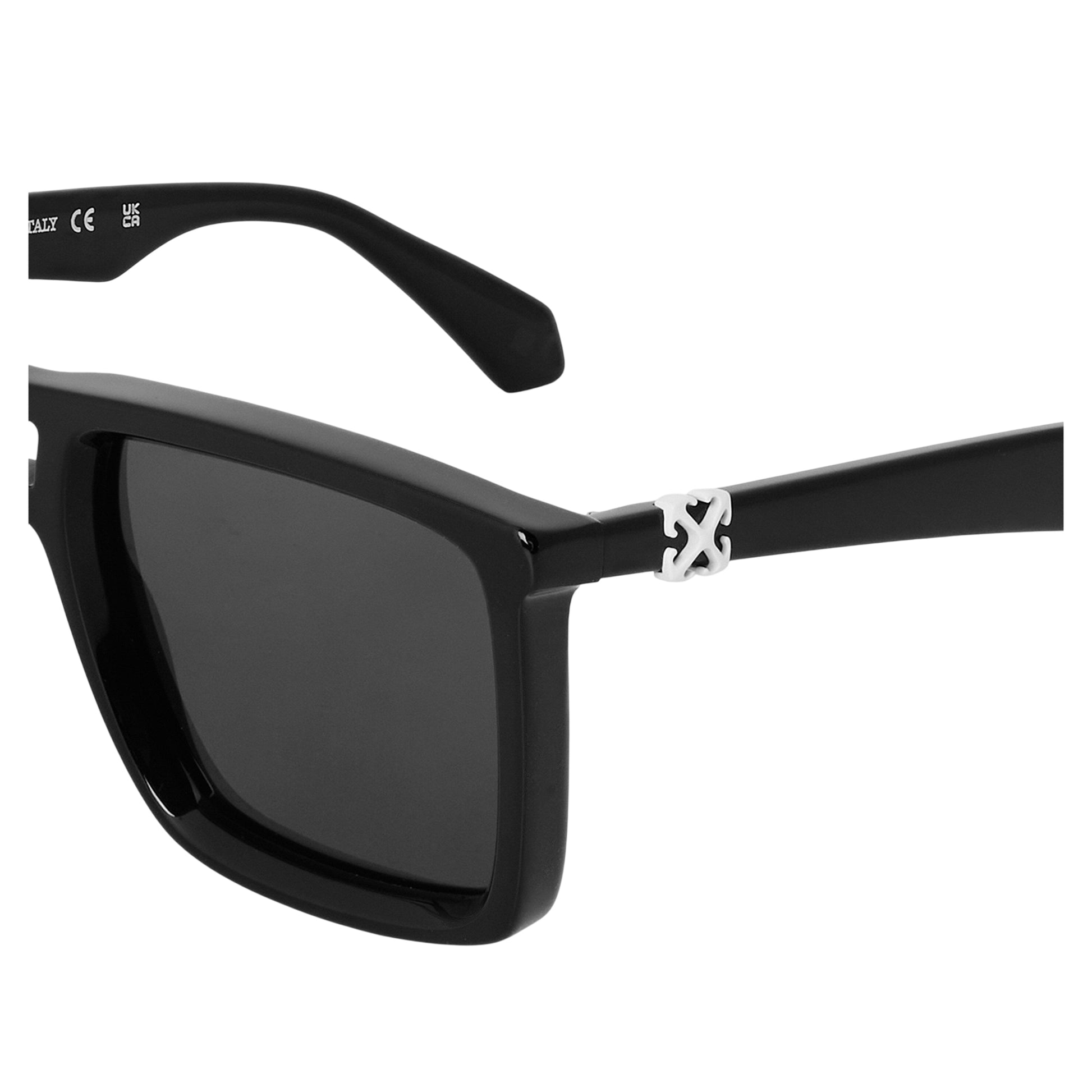 Black-Dark Grey - Side - Off White Unisex Adult Stratford Sunglasses