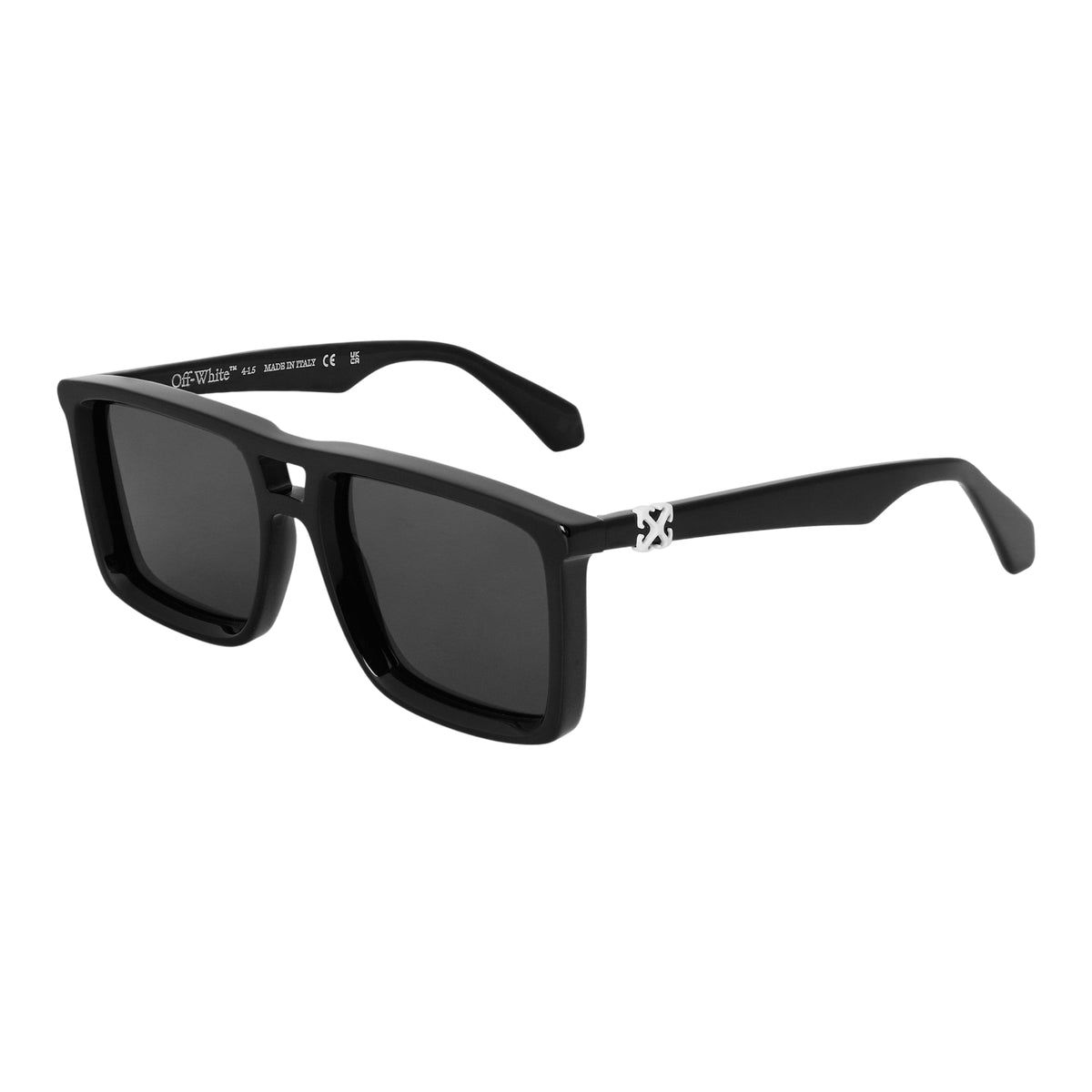 Black-Dark Grey - Front - Off White Unisex Adult Stratford Sunglasses