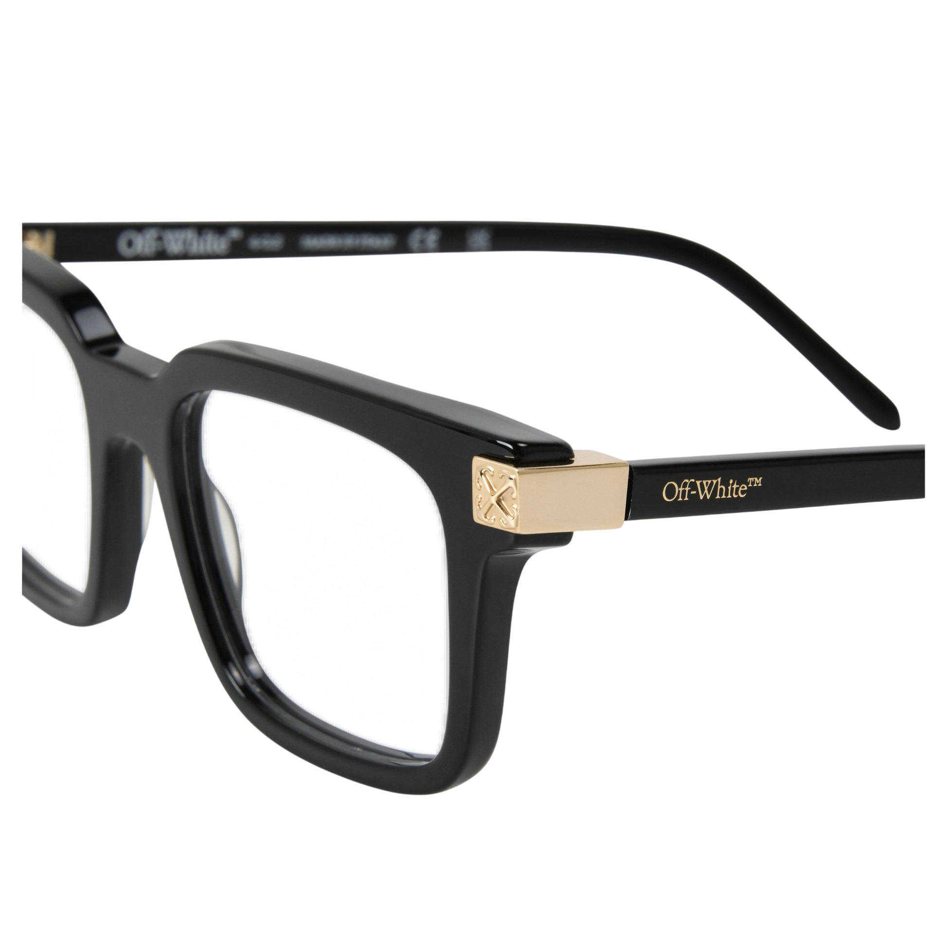 Black - Side - Off White Mens Style 8S Gold Detail Sunglasses