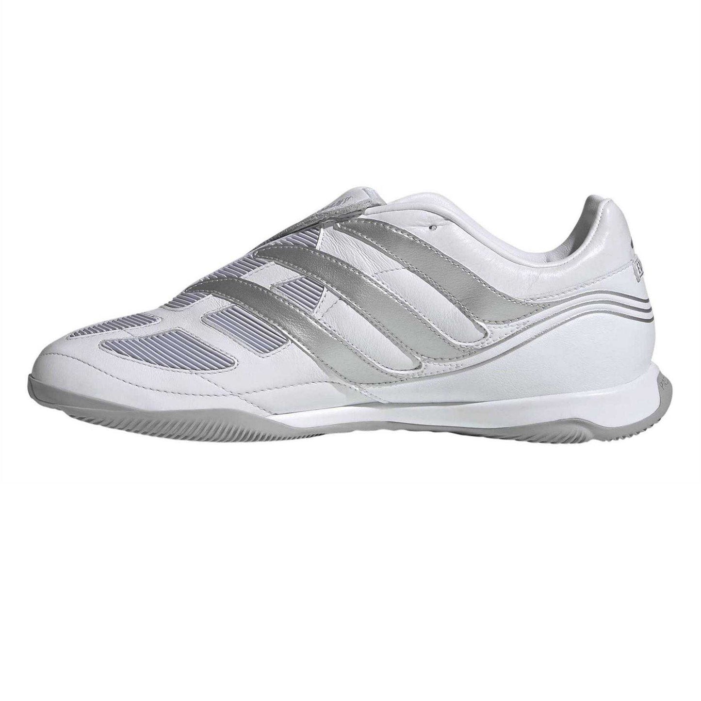White - Side - Adidas Mens Predator Precision Fold Over Leather Trainers