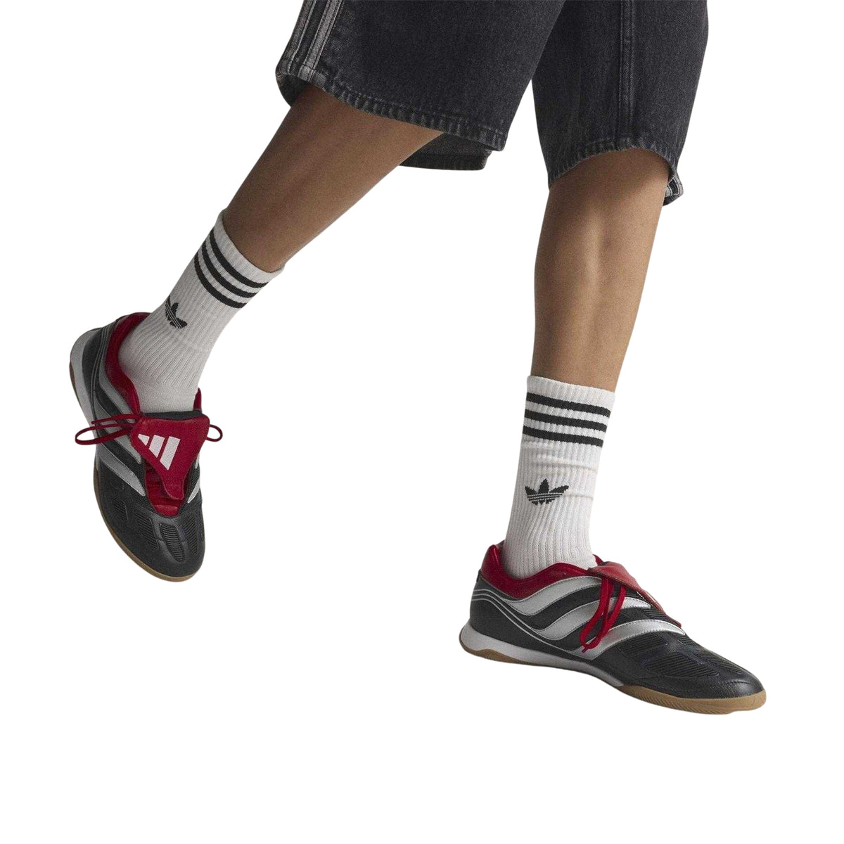 Core Black - Pack Shot - Adidas Mens Predator Precision Fold Over Leather Trainers