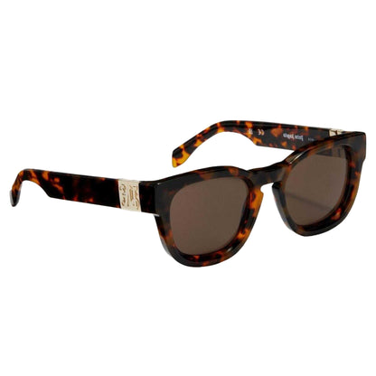 Havana Brown - Side - Palm Angels Mens Riverside Rectangle Sunglasses