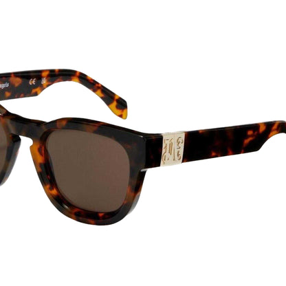 Havana Brown - Lifestyle - Palm Angels Mens Riverside Rectangle Sunglasses