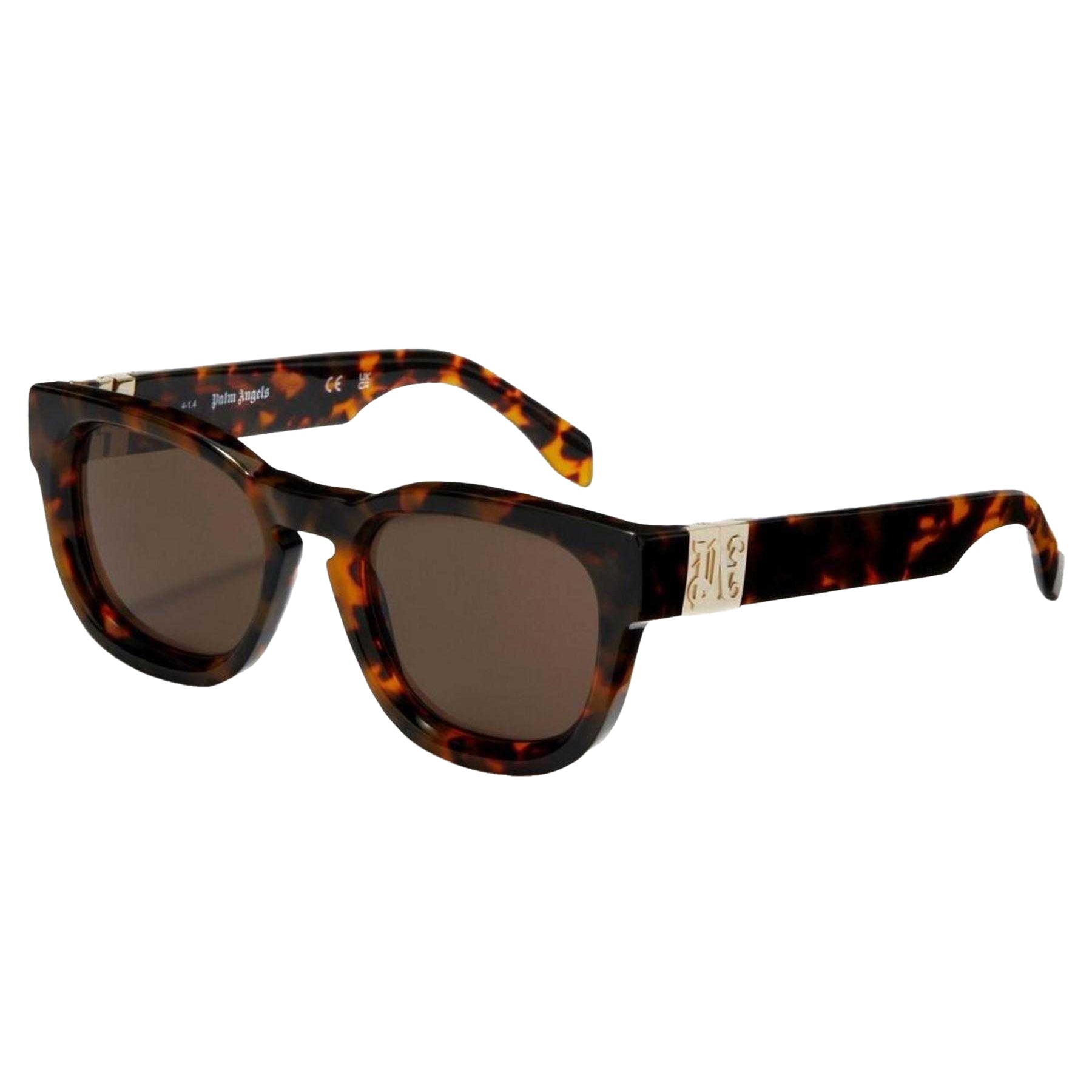 Havana Brown - Front - Palm Angels Mens Riverside Rectangle Sunglasses