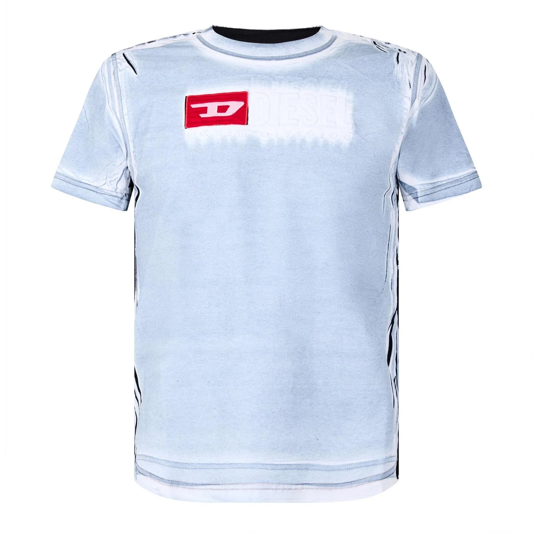 White - Front - Diesel Mens T-Regs N5 Distressed T-Shirt