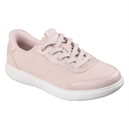 Light Pink - Pack Shot - Skechers Womens-Ladies Bobs Skip Suede Casual Shoes