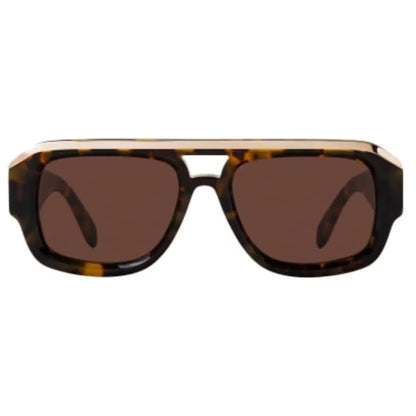 Havana Brown - Back - Palm Angels Mens Stockton Rectangular Sunglasses