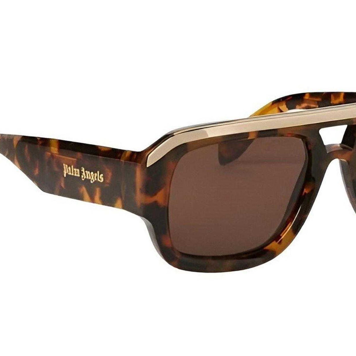 Havana Brown - Lifestyle - Palm Angels Mens Stockton Rectangular Sunglasses