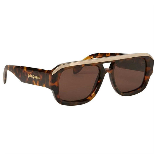 Havana Brown - Front - Palm Angels Mens Stockton Rectangular Sunglasses