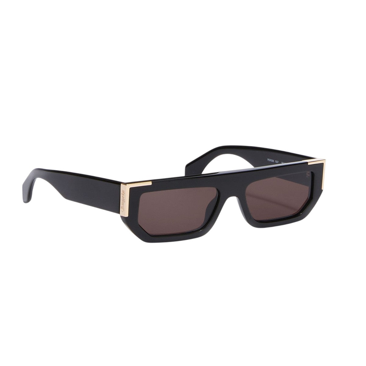 Black-Dark Grey - Front - Palm Angels Mens Rectangular Gold Detail Sunglasses