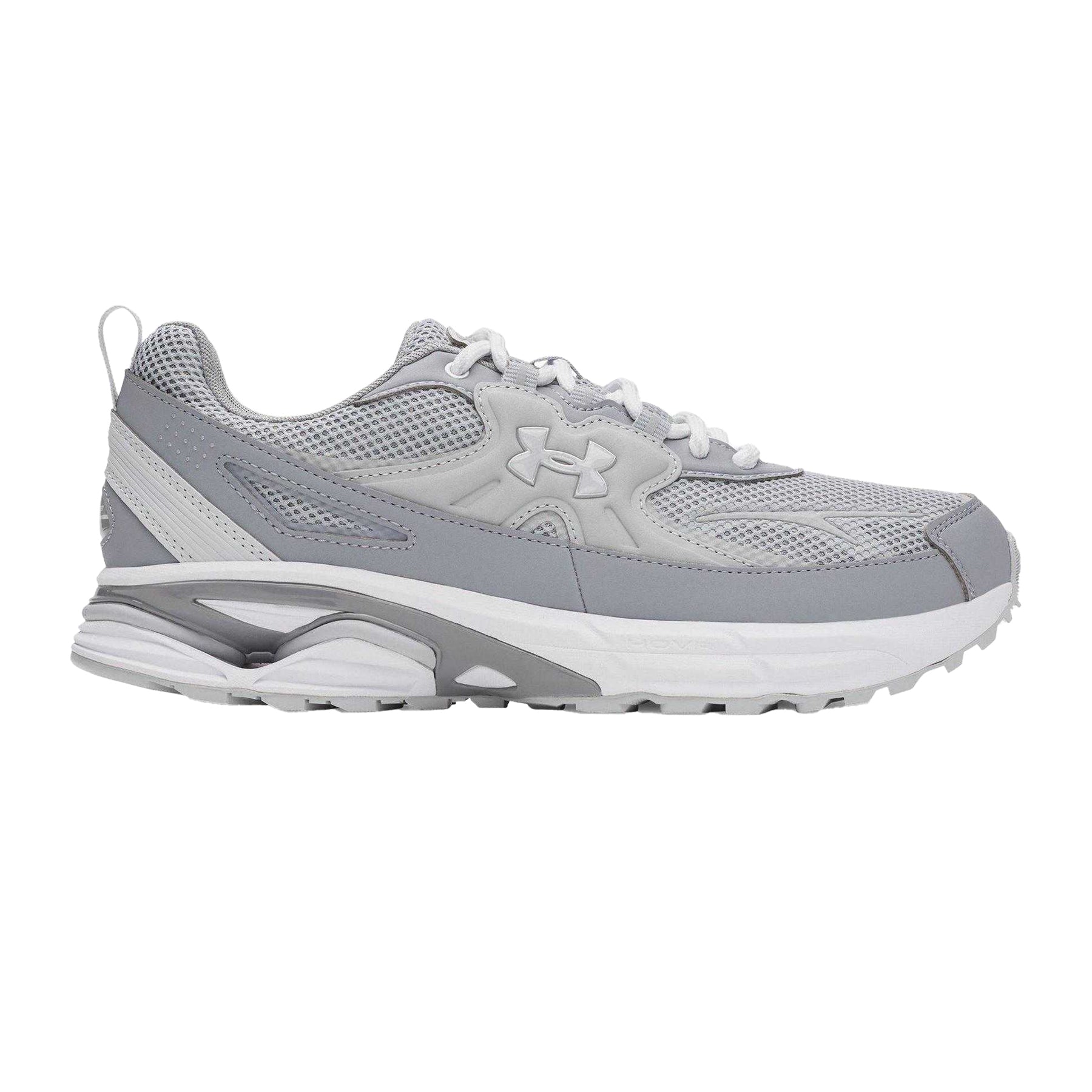 Frost Gray - Front - Under Armour Mens Apparition Tech Mesh Trainers
