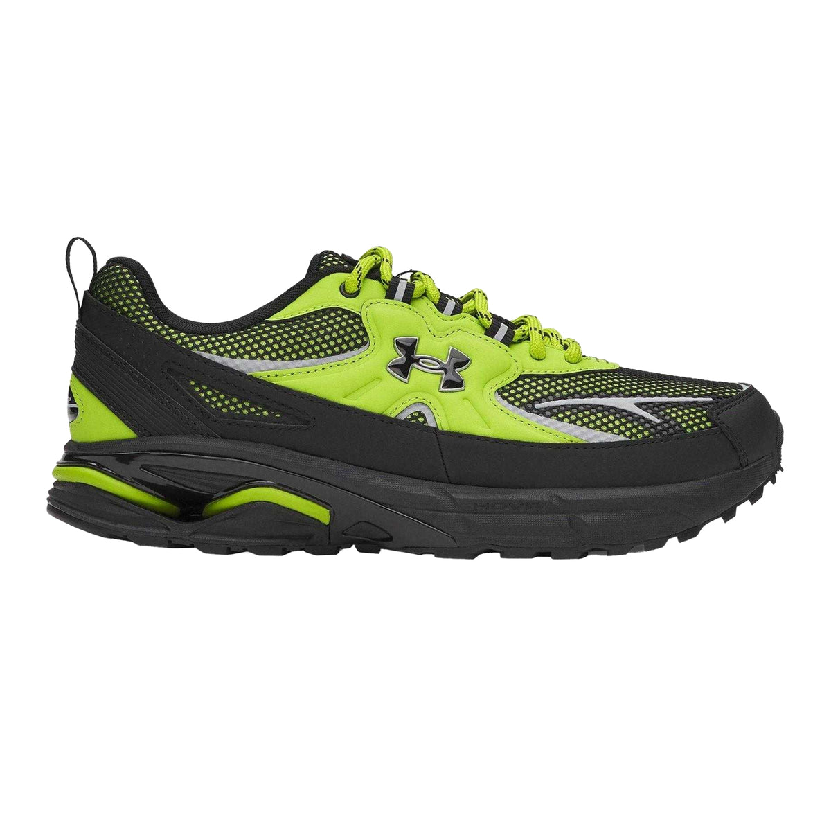 Green - Front - Under Armour Mens Apparition Tech Mesh Trainers