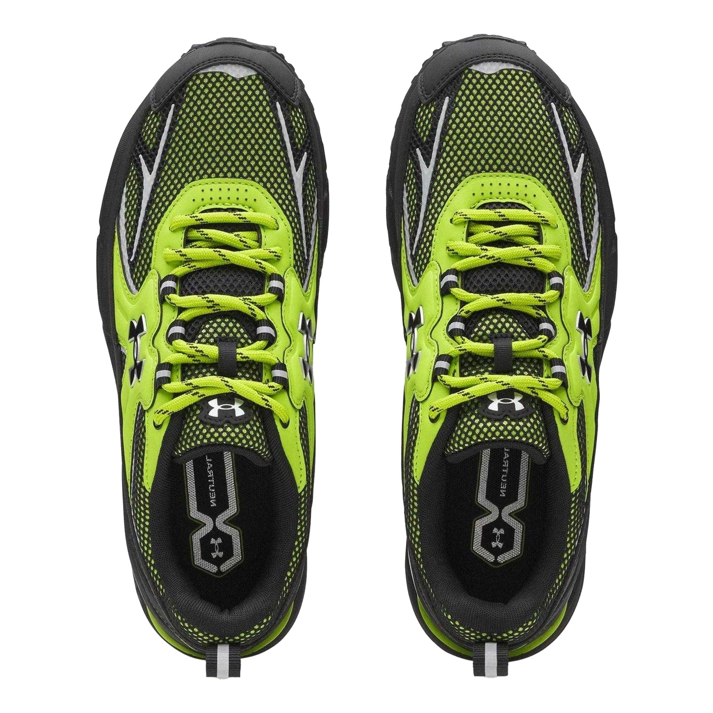 Green - Side - Under Armour Mens Apparition Tech Mesh Trainers