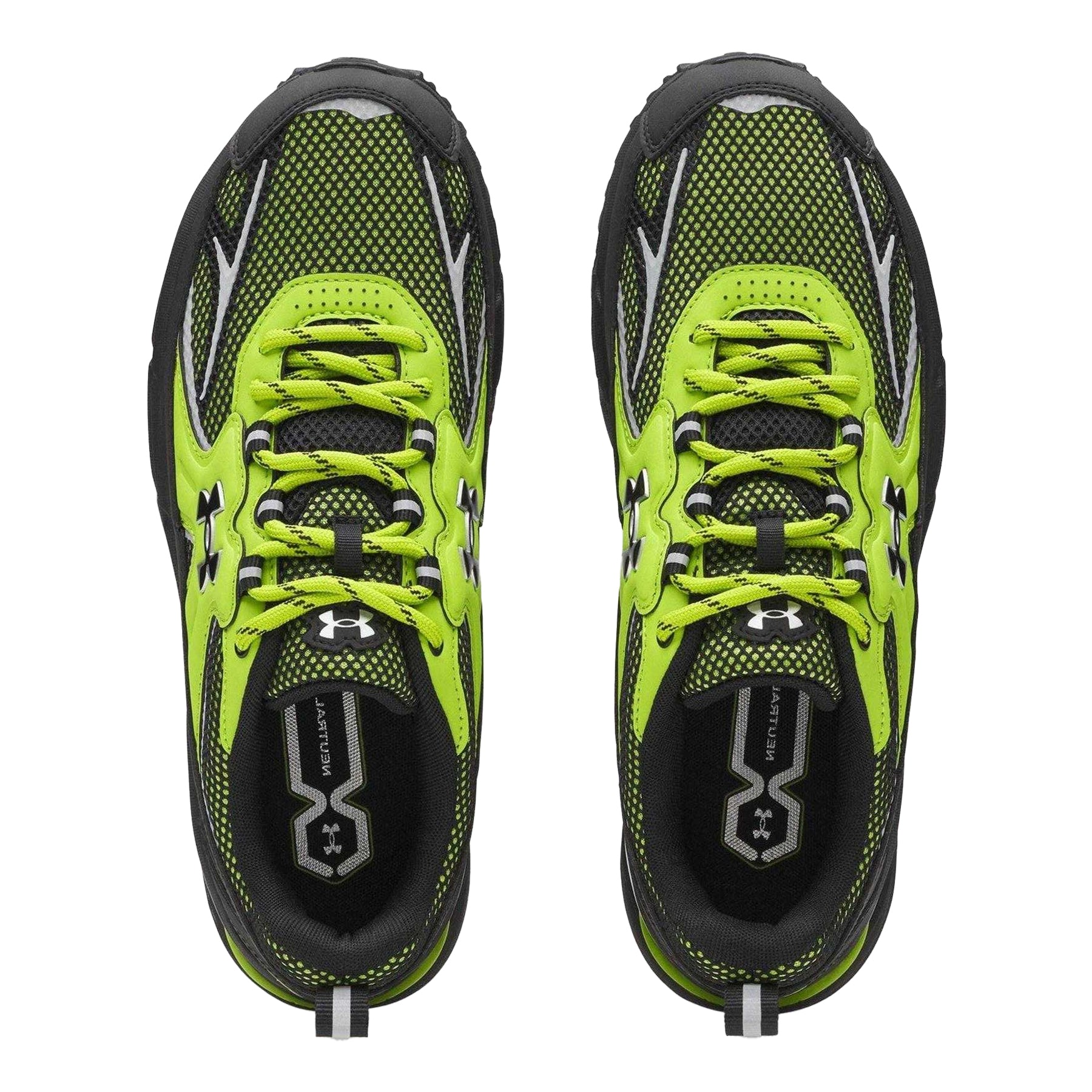 Green - Side - Under Armour Mens Apparition Tech Mesh Trainers
