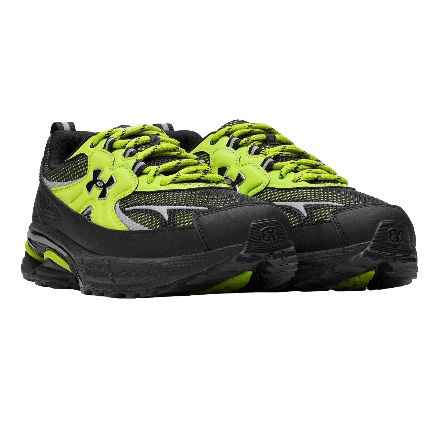 Green - Pack Shot - Under Armour Mens Apparition Tech Mesh Trainers