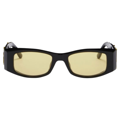 Black-Yellow - Back - Palm Angels Mens Rectangle Sunglasses