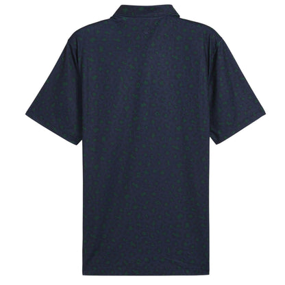 Deep Navy - Back - Puma Mens Cloudspun Rosette Tailored Polo Shirt