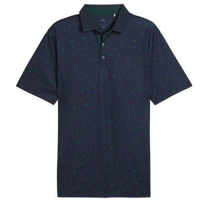 Deep Navy - Front - Puma Mens Cloudspun Rosette Tailored Polo Shirt