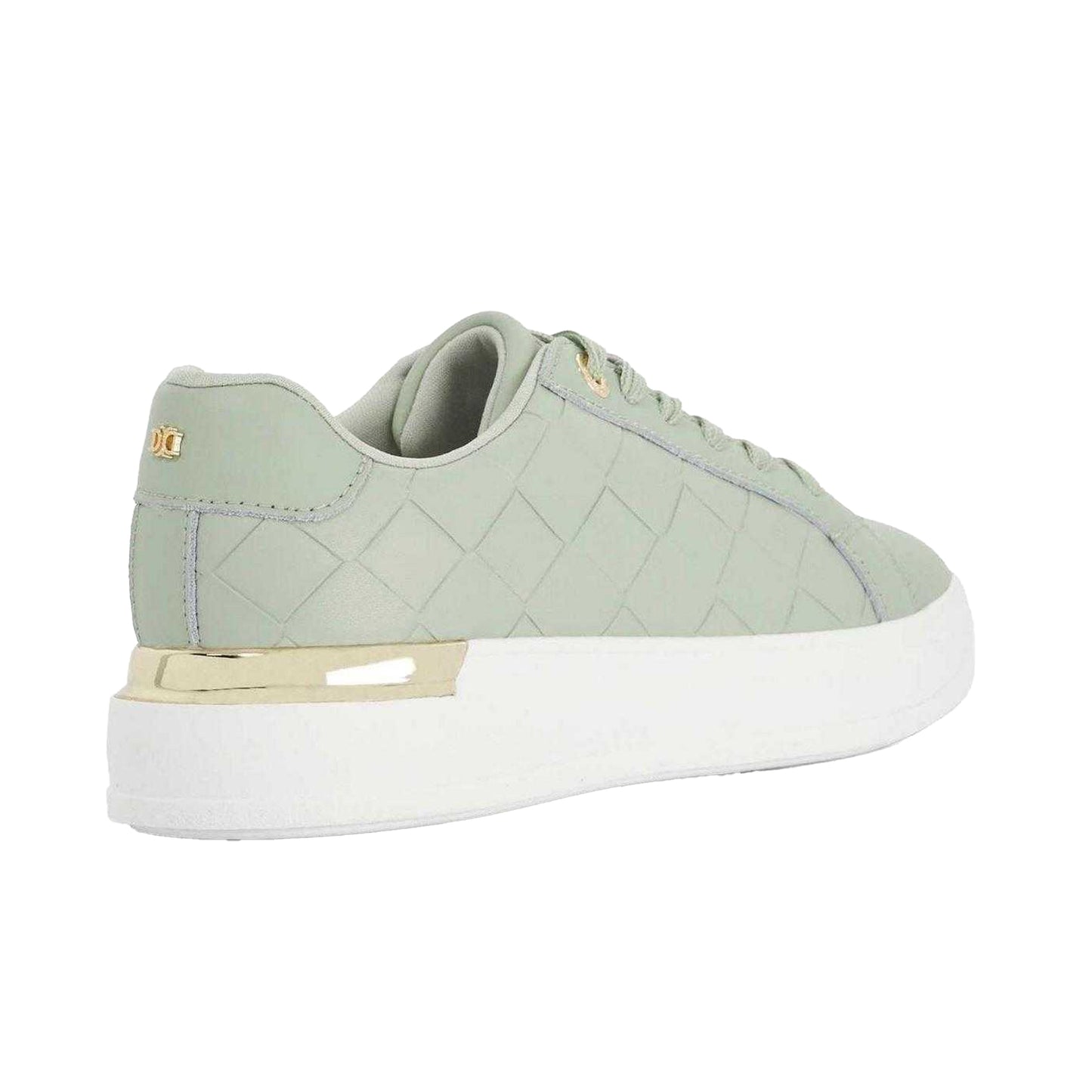 Green - Back - Dune London Womens-Ladies Eave Leather Trainers
