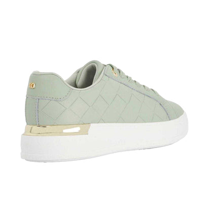 Green - Back - Dune London Womens-Ladies Eave Leather Trainers